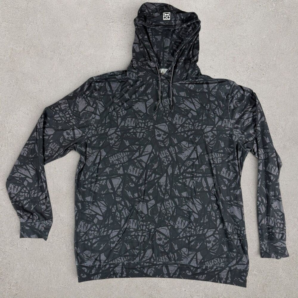 RSVLTS WWE Stone Cold Steve Austin Performance Hoodie Black Gray Skulls XL New